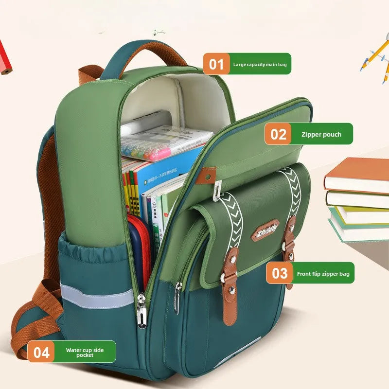 Cartable Orthopédique Enfant Imperméable - Sac à Dos Écolier Primaire