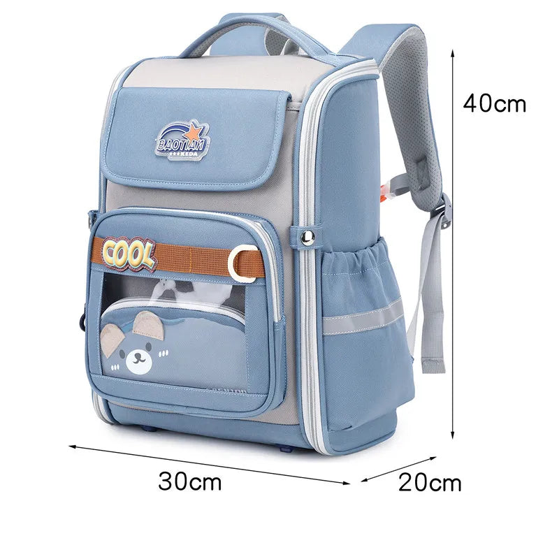 Cartable Orthopédique Enfant Imperméable avec Trousse - Sac à Dos Écolier