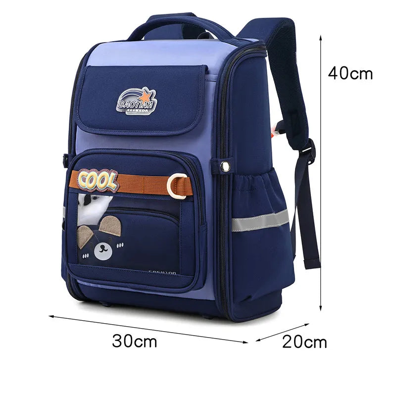 Cartable Orthopédique Enfant Imperméable avec Trousse - Sac à Dos Écolier