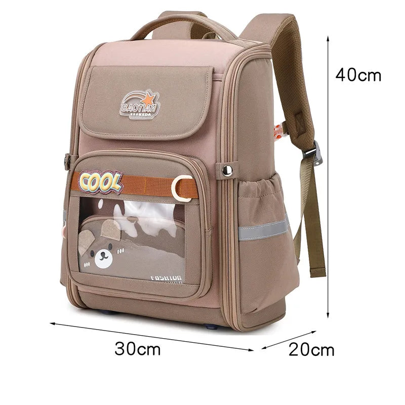 Cartable Orthopédique Enfant Imperméable avec Trousse - Sac à Dos Écolier